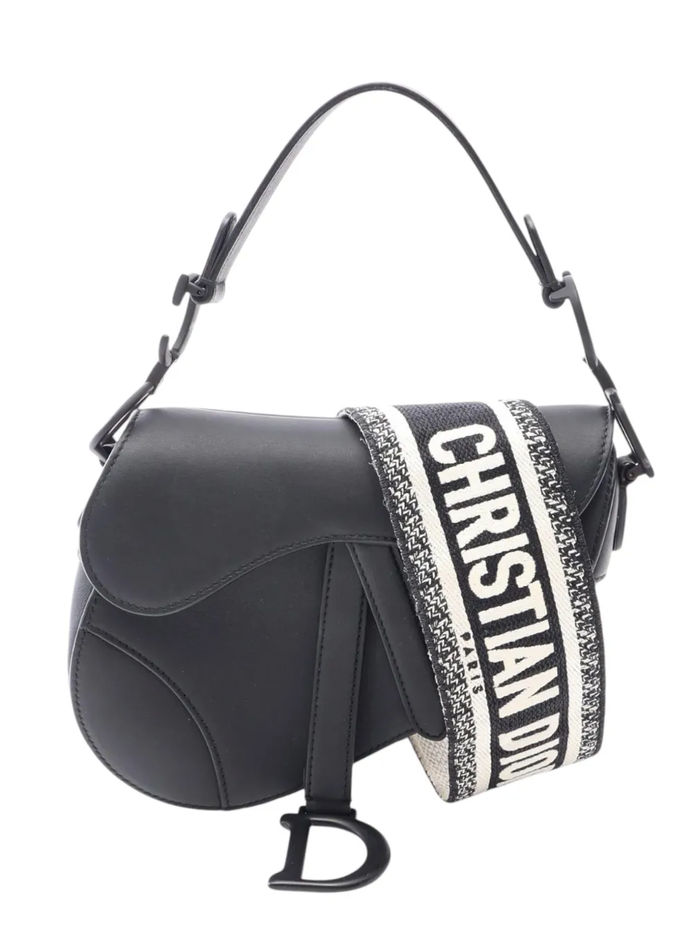 Christian Dior Pre-Owned 2000-2018 Mini Leather Saddle Bag satchel - Black