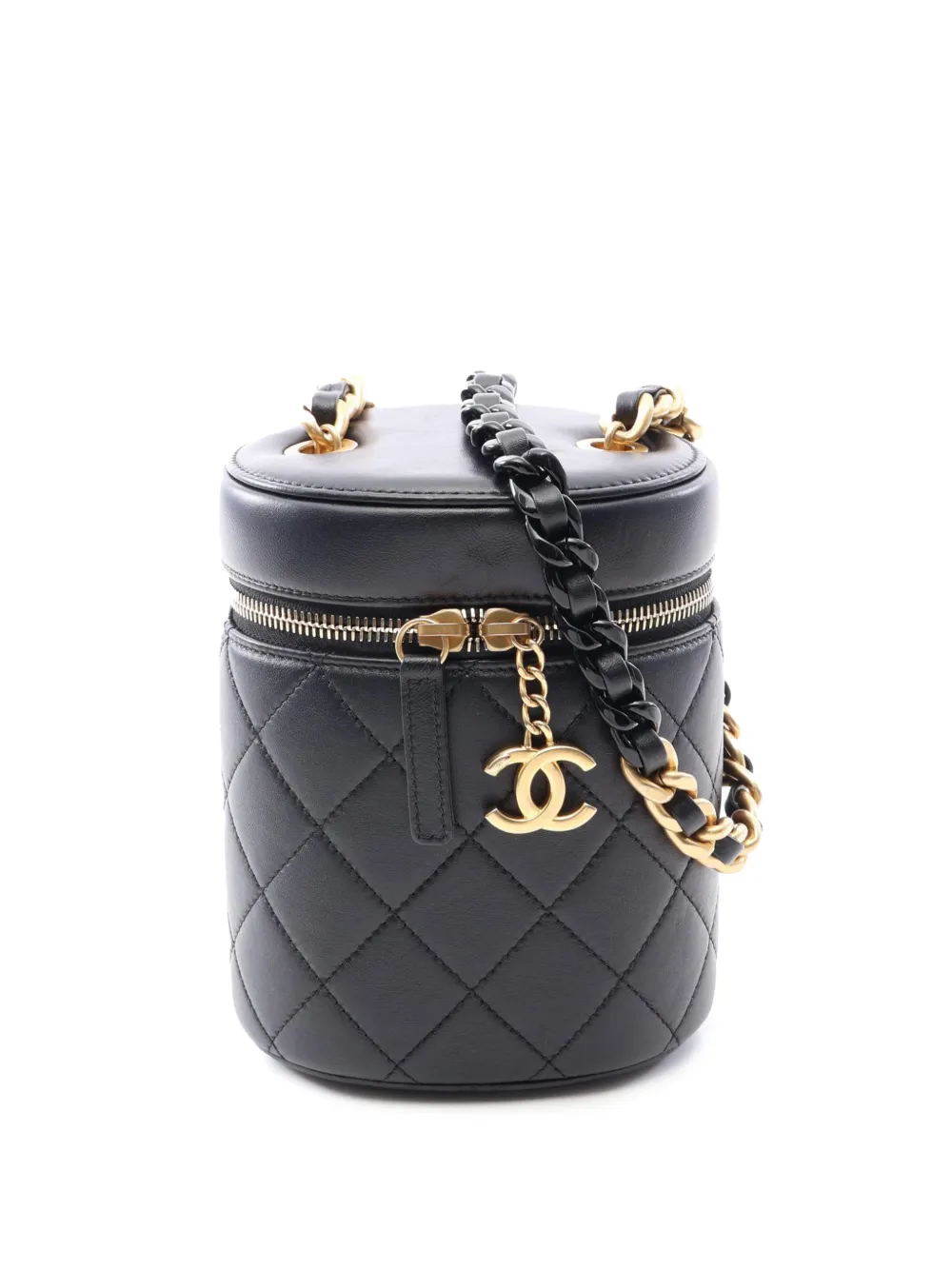CHANEL Pre-Owned 2021-2026 CC Quilted Lambskin Vanity Case crossbody bag - Nero