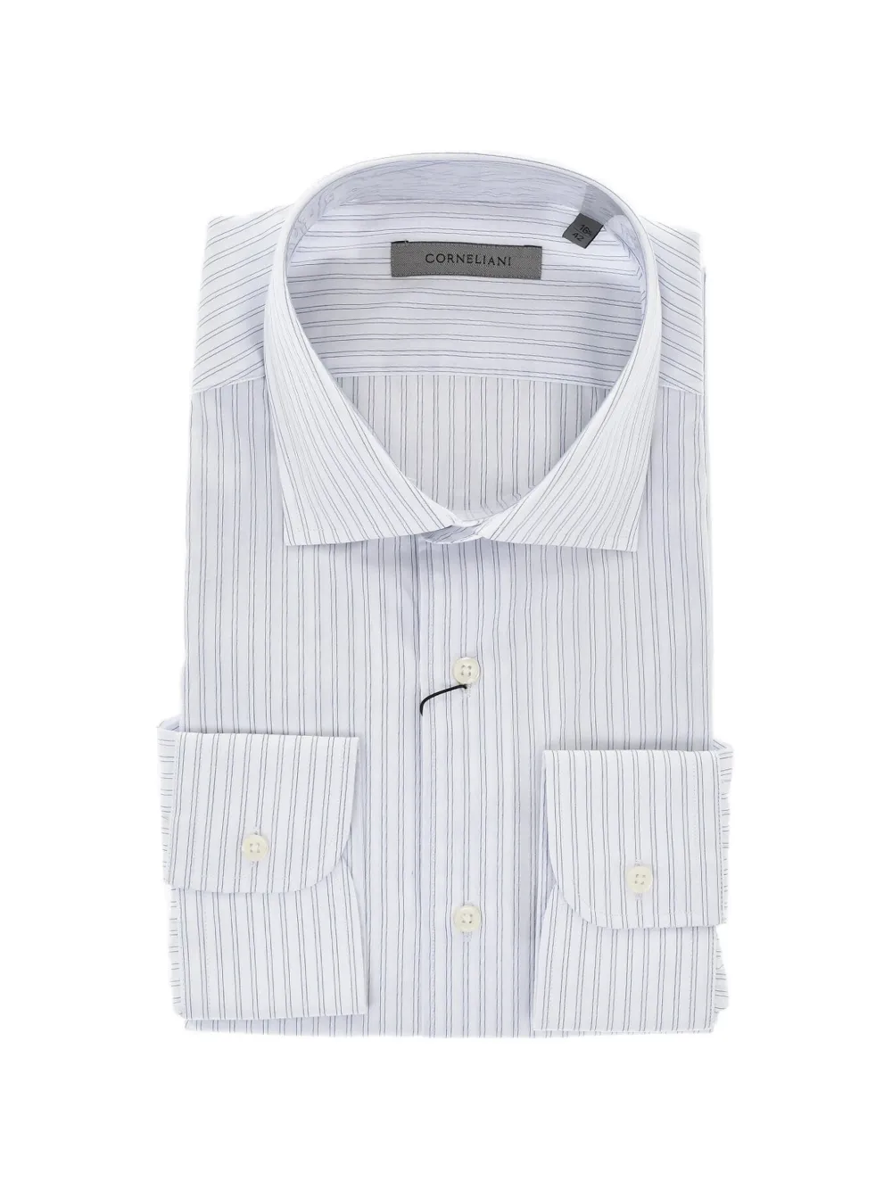 Corneliani striped French-collar shirt - Weiß