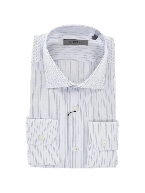 Corneliani striped French-collar shirt