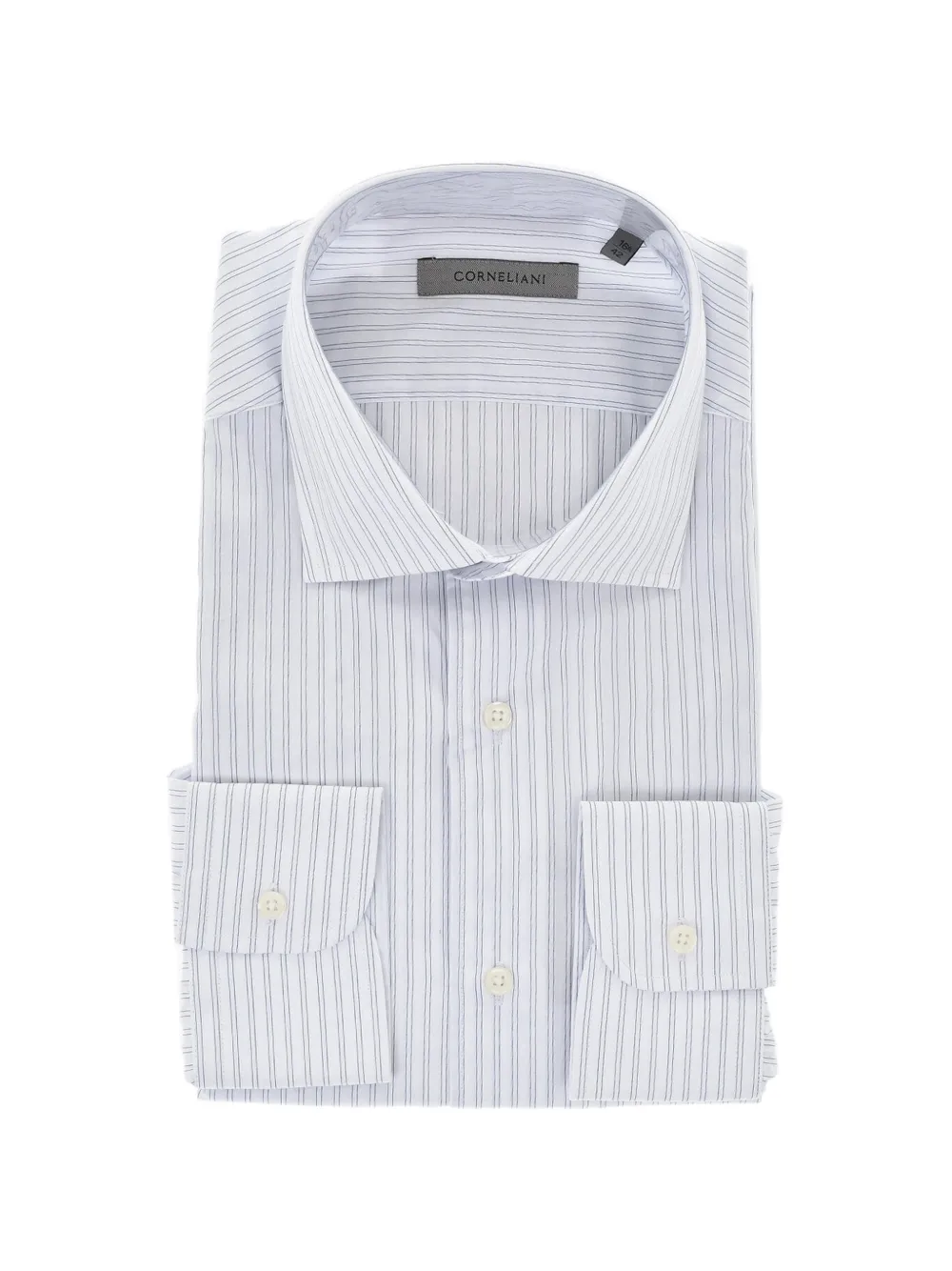 Corneliani striped French-collar shirt - Weiß