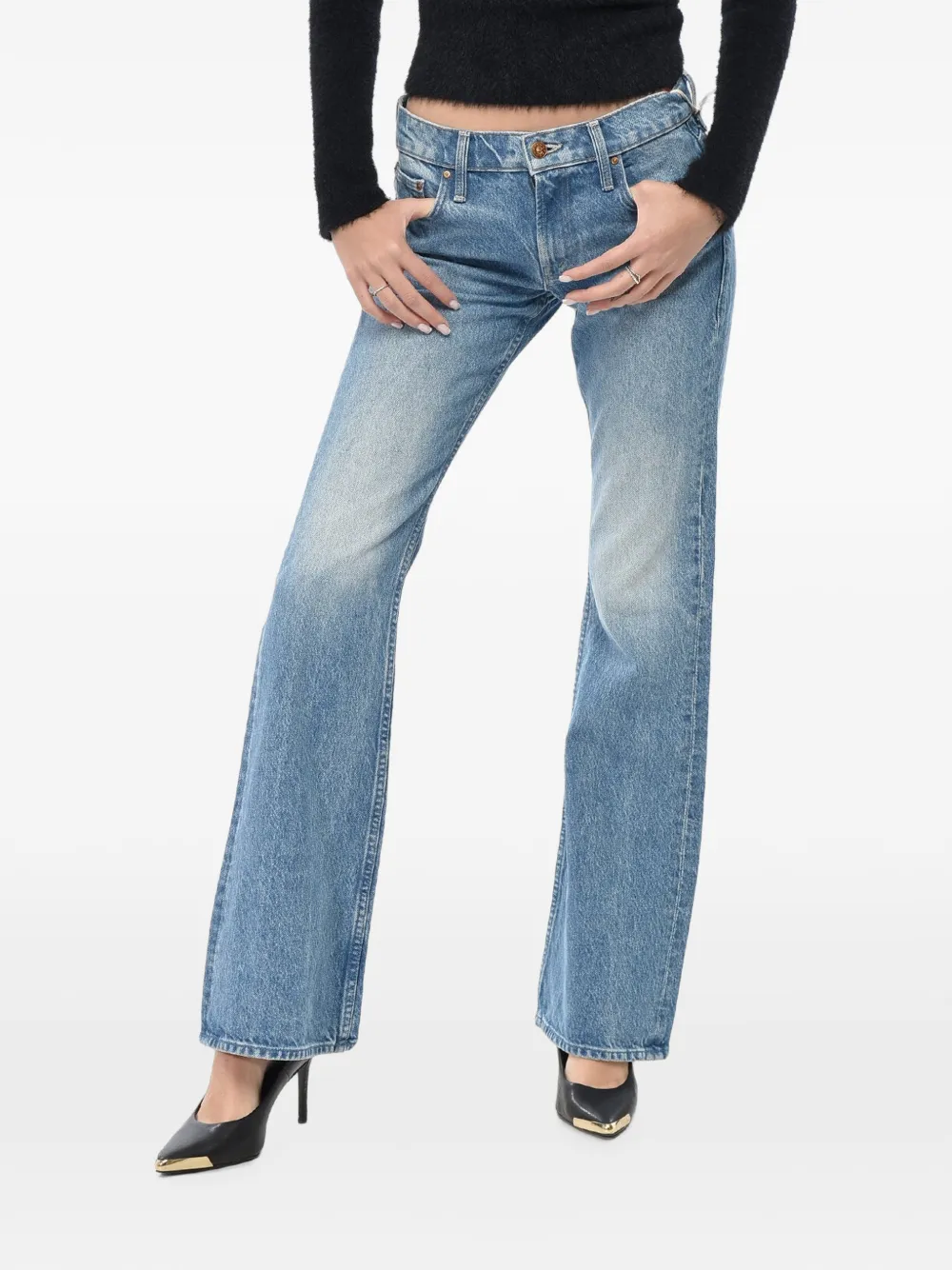 MOTHER Snacks low-rise bootcut jeans - Blau