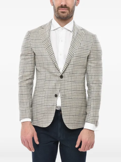 Corneliani checked single-breasted blazer