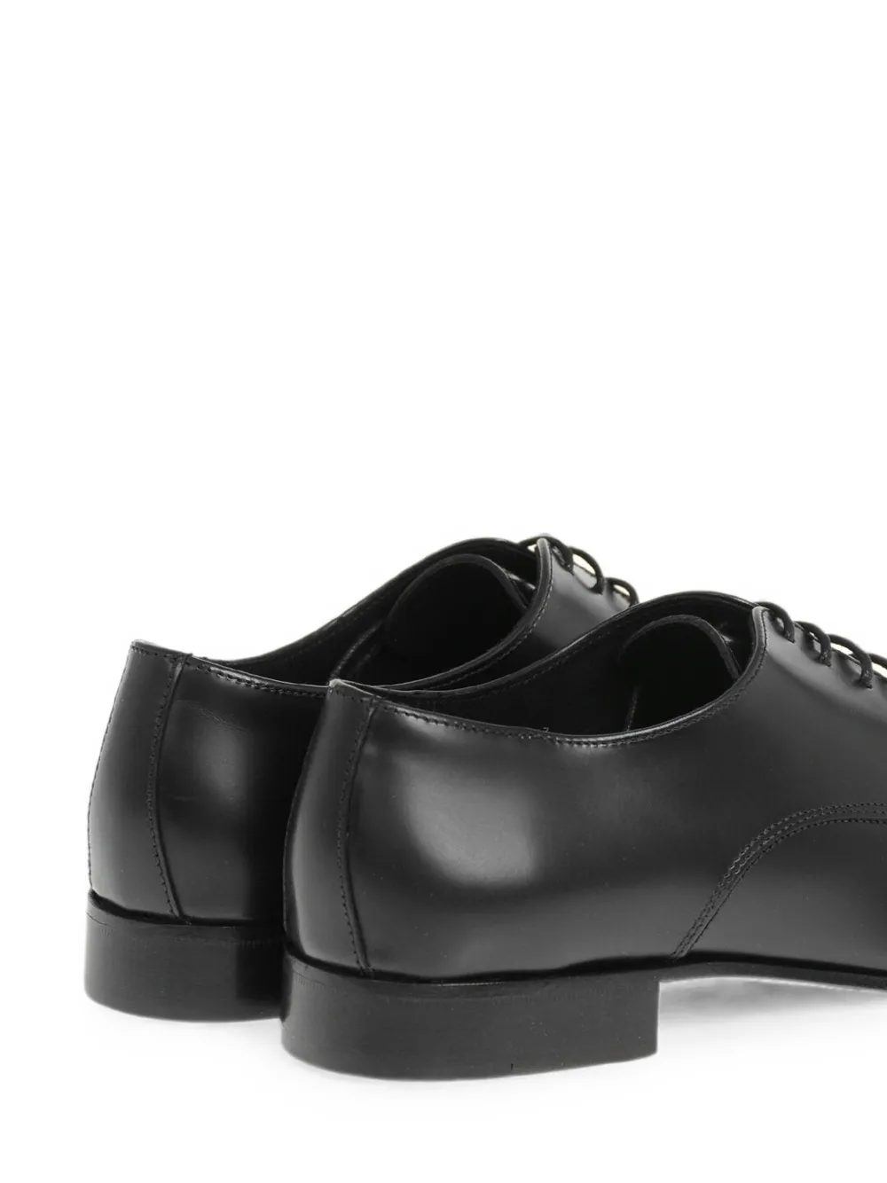Corneliani brushed leather derby shoes Zwart