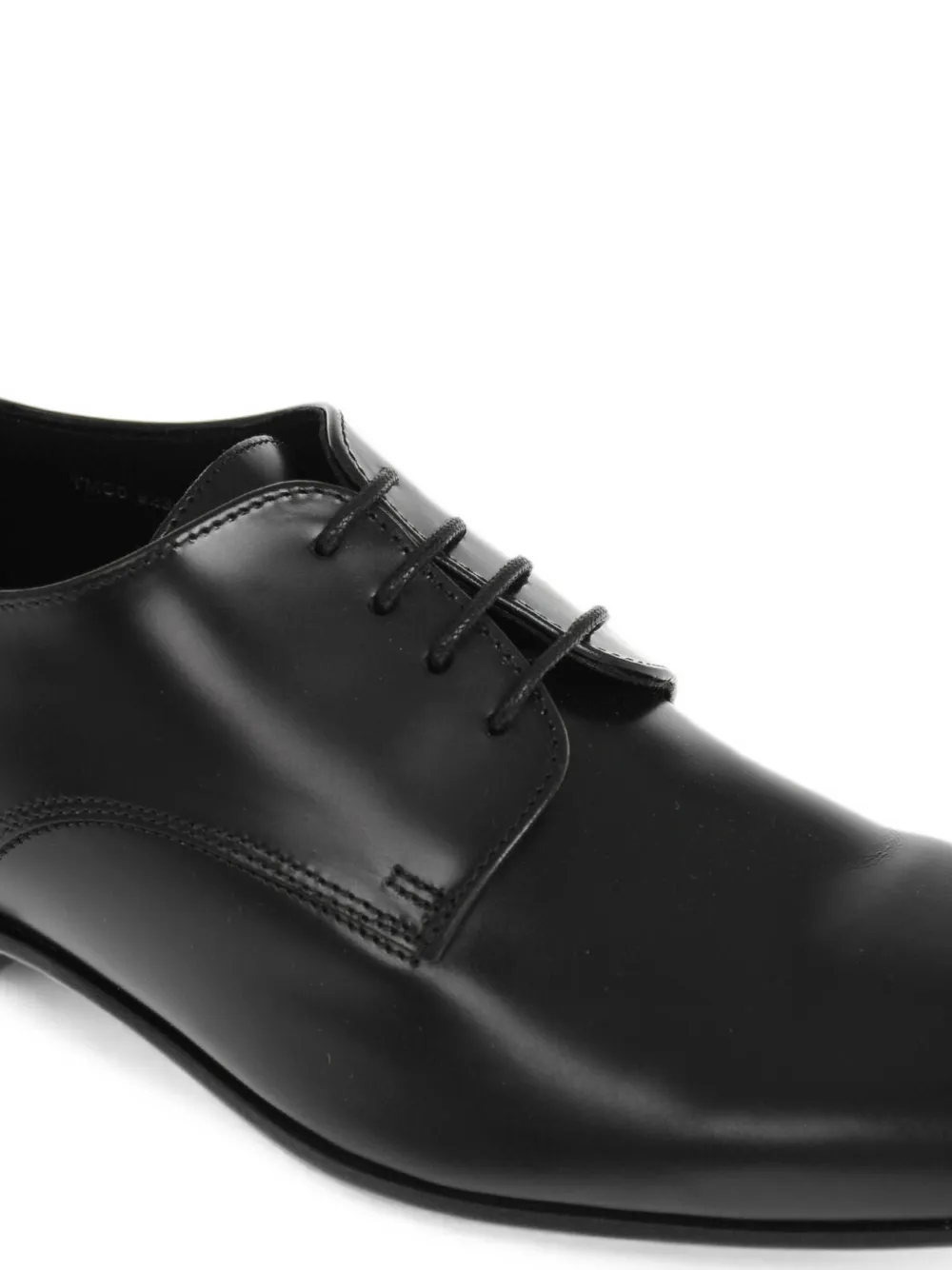 Corneliani brushed leather derby shoes Zwart