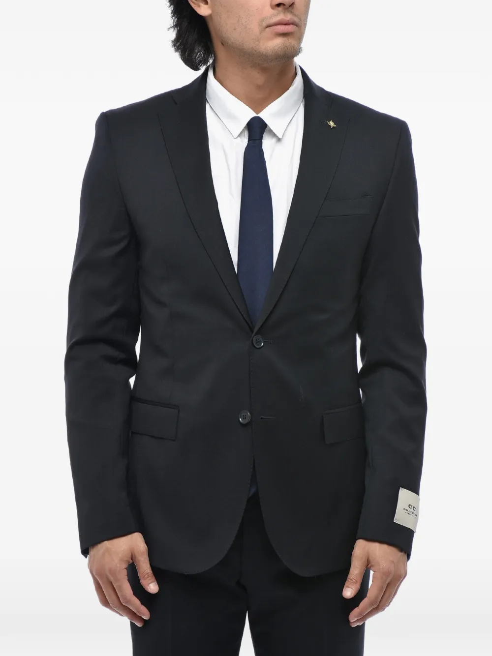 Corneliani 싱글 브레스티드 투피스 수트 | 블랙 | Image 1