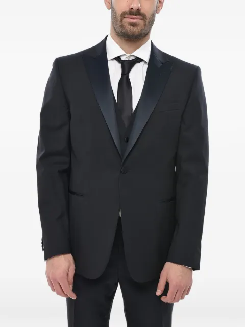 Corneliani satin-lapel three-piece suit