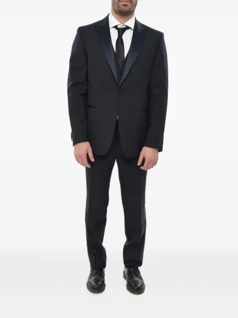Corneliani satin-lapel three-piece suit