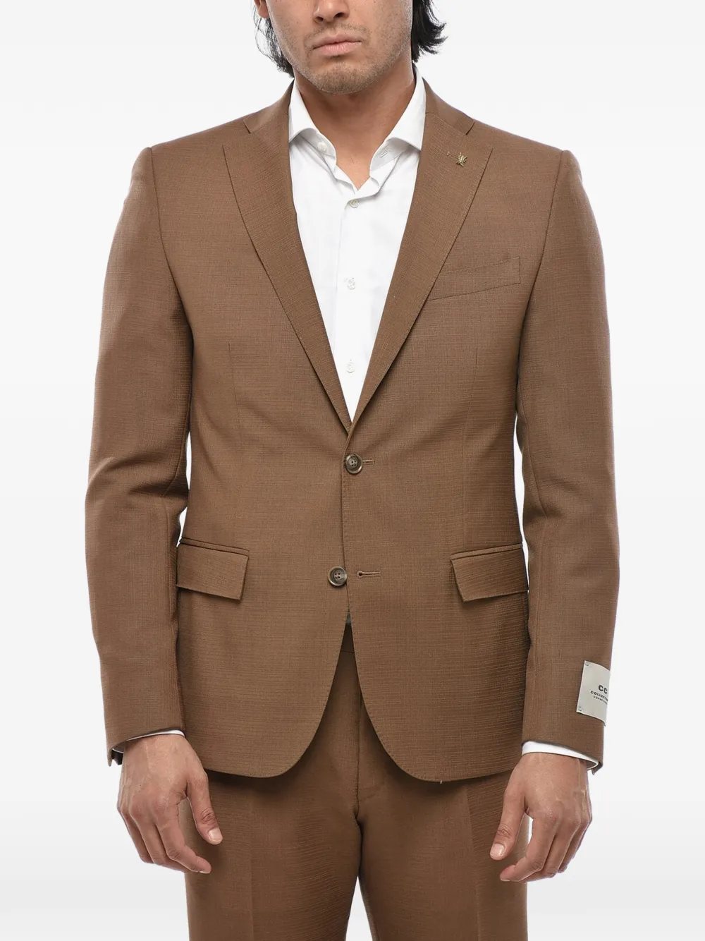 Corneliani CC 컬렉션 싱글 브레스티드 수트 | 브라운 | Image 1