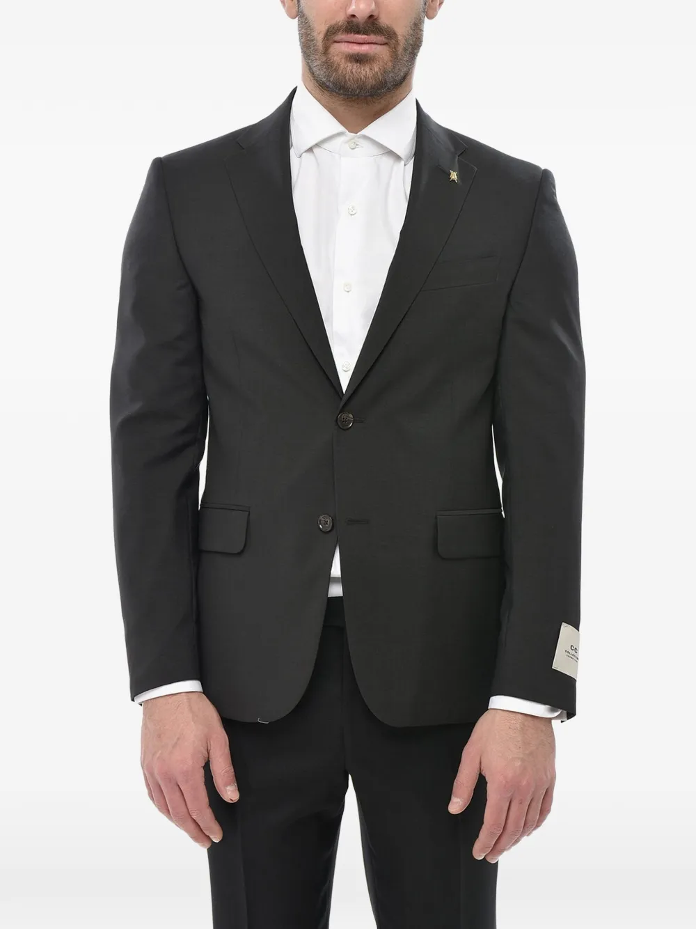 Corneliani 플랩 포켓 싱글 브레스티드 블레이저 | 그레이 | Image 1