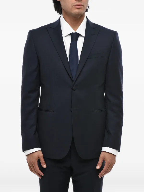 未使用イタリア製ピークドラペルシングルジャケット Corneliani ピークドラペル シングルジャケット | ブルー | FARFETCH JP