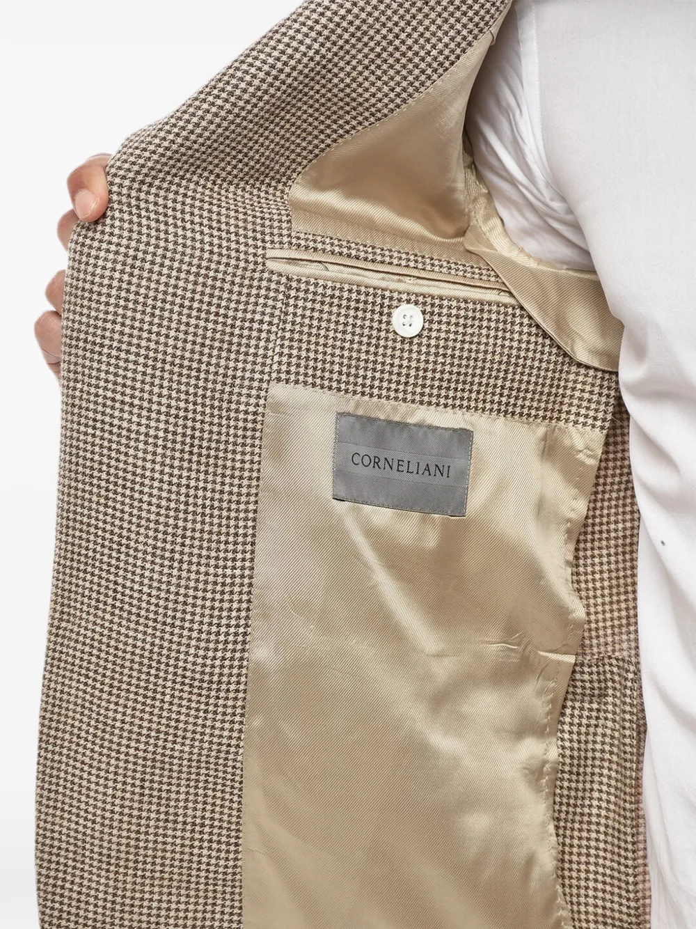 Corneliani houndstooth-pattern blazer Bruin
