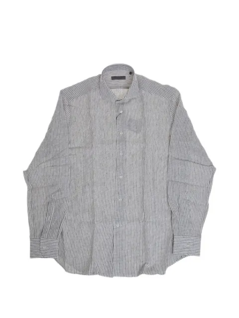 Corneliani striped french-collar shirt