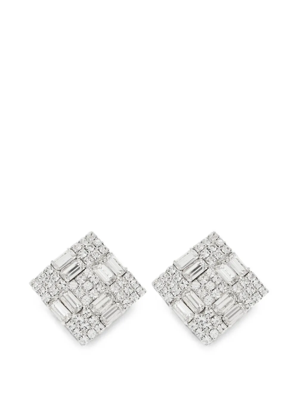 Magda Butrym crystal clip-on earrings - Silber