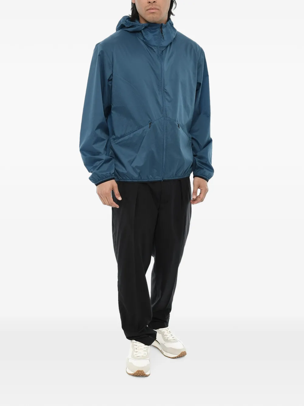 Woolrich hooded zip-up jacket Blauw