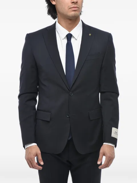 Corneliani traje de dos piezas en jacquard con bolsillos con solapa