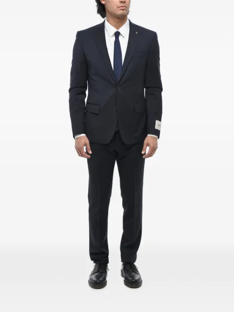 Corneliani jacquard flap-pockets two-piece suit