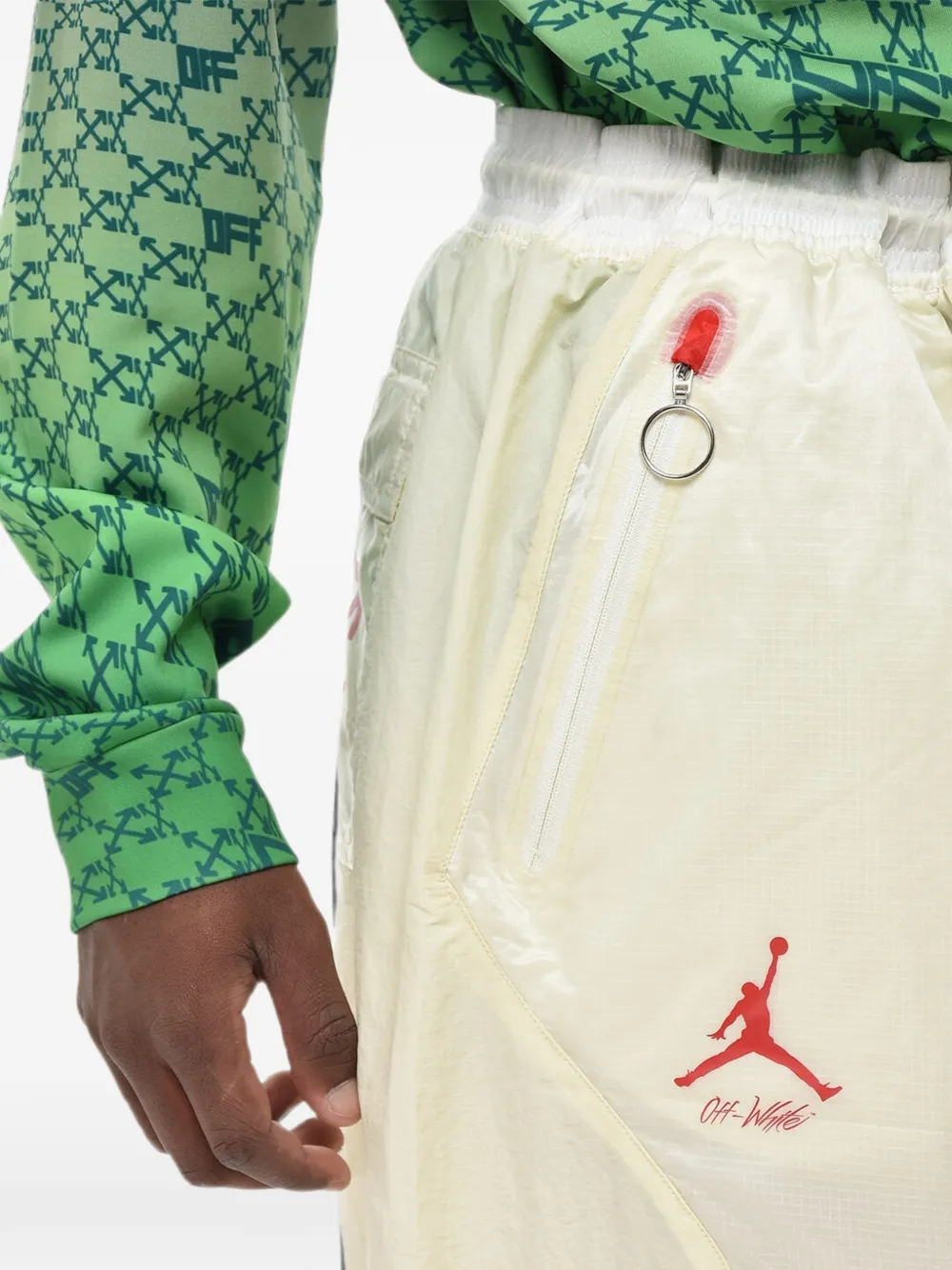 Off-White Trainingsbroek met logoprint Beige