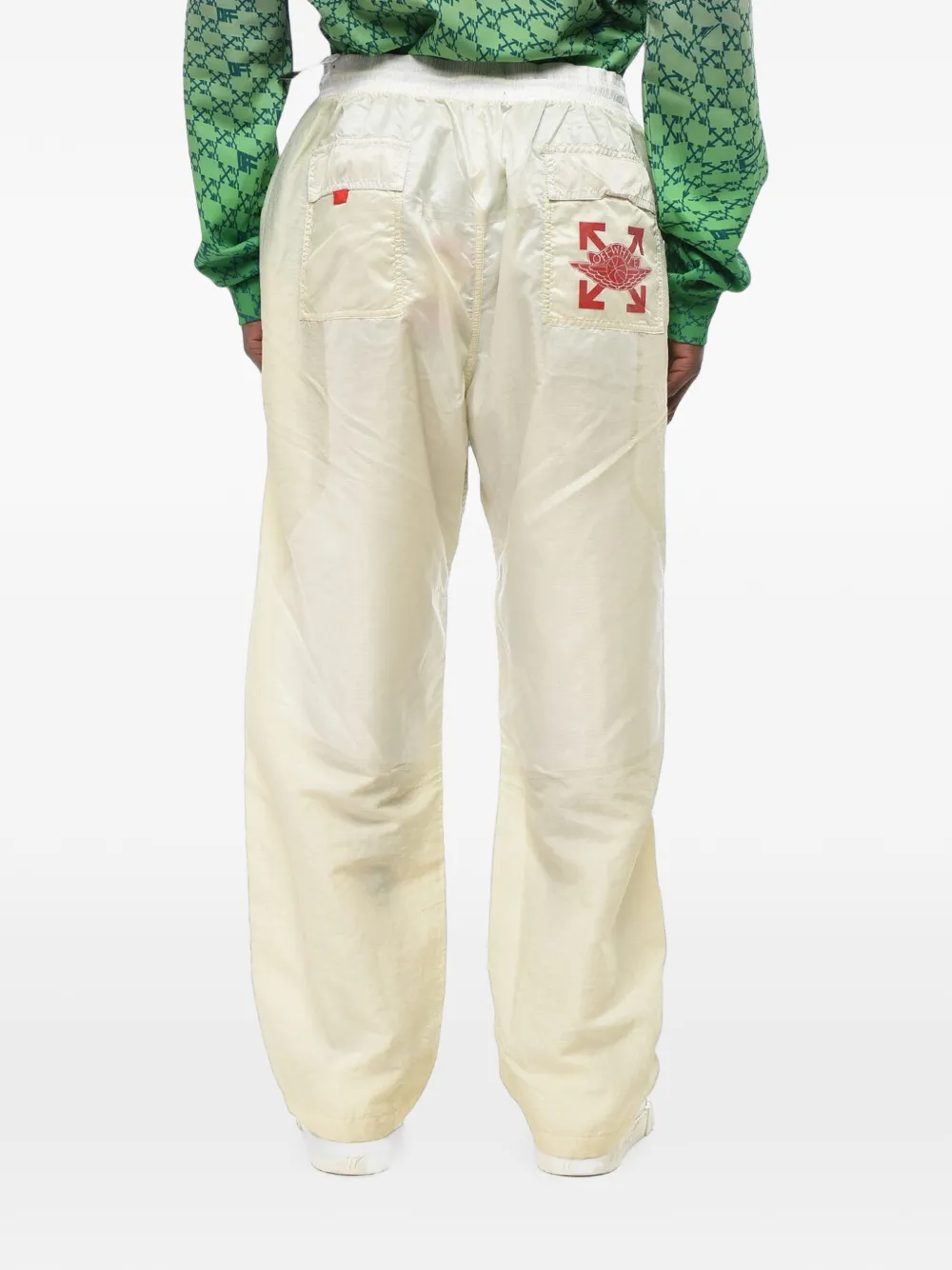 Off-White Trainingsbroek met logoprint Beige