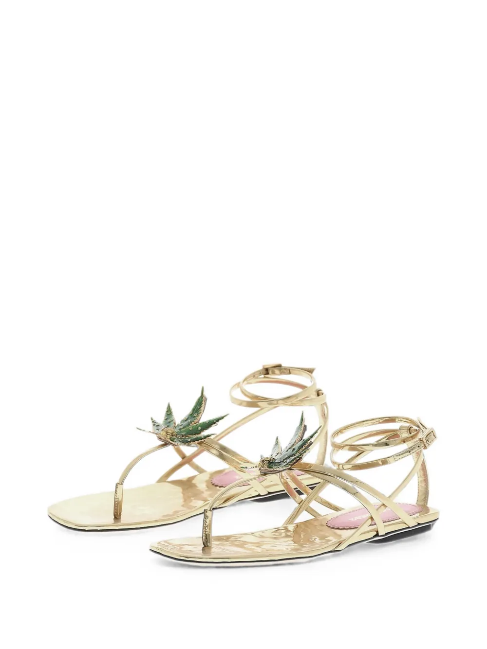 DSQUARED2 Marija rhinestone-embellished sandals Goud
