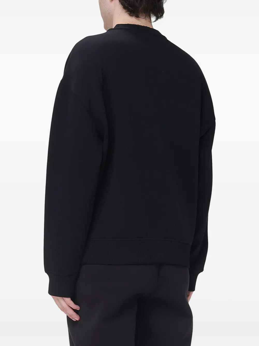 Emporio Armani Sweater met logopatch Zwart