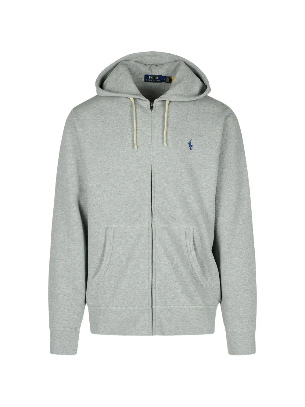 Polo Ralph Lauren logo-embroidered zip-up hoodie - Grigio