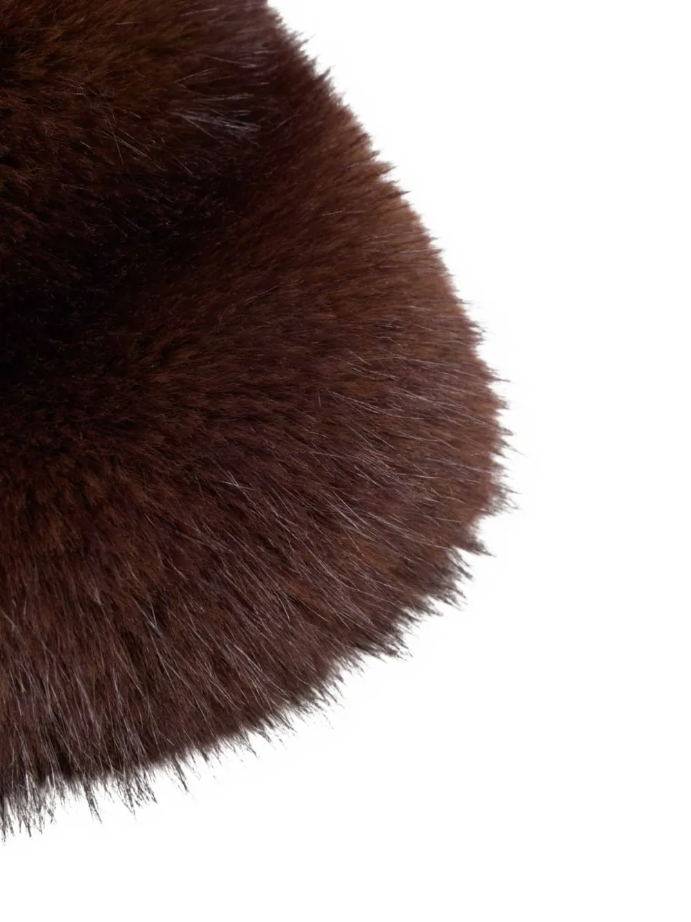 Maje faux-fur tie-fastening scarf Bruin
