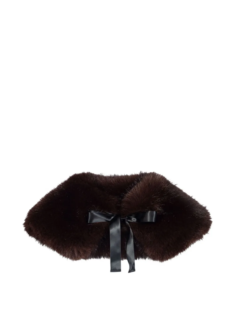 Maje faux-fur tie-fastening scarf Bruin