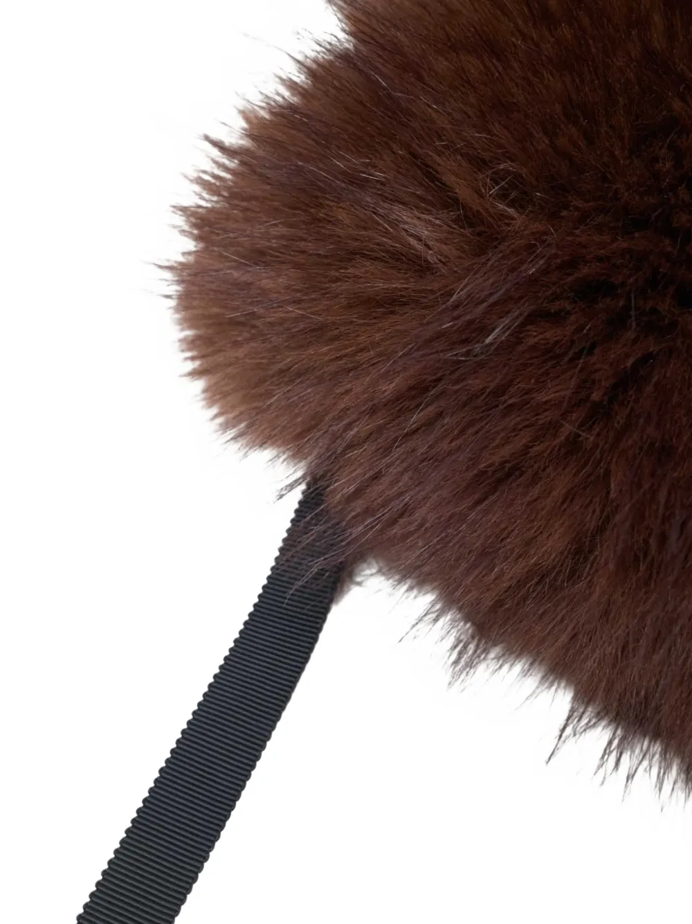 Maje faux-fur tie-fastening scarf Bruin
