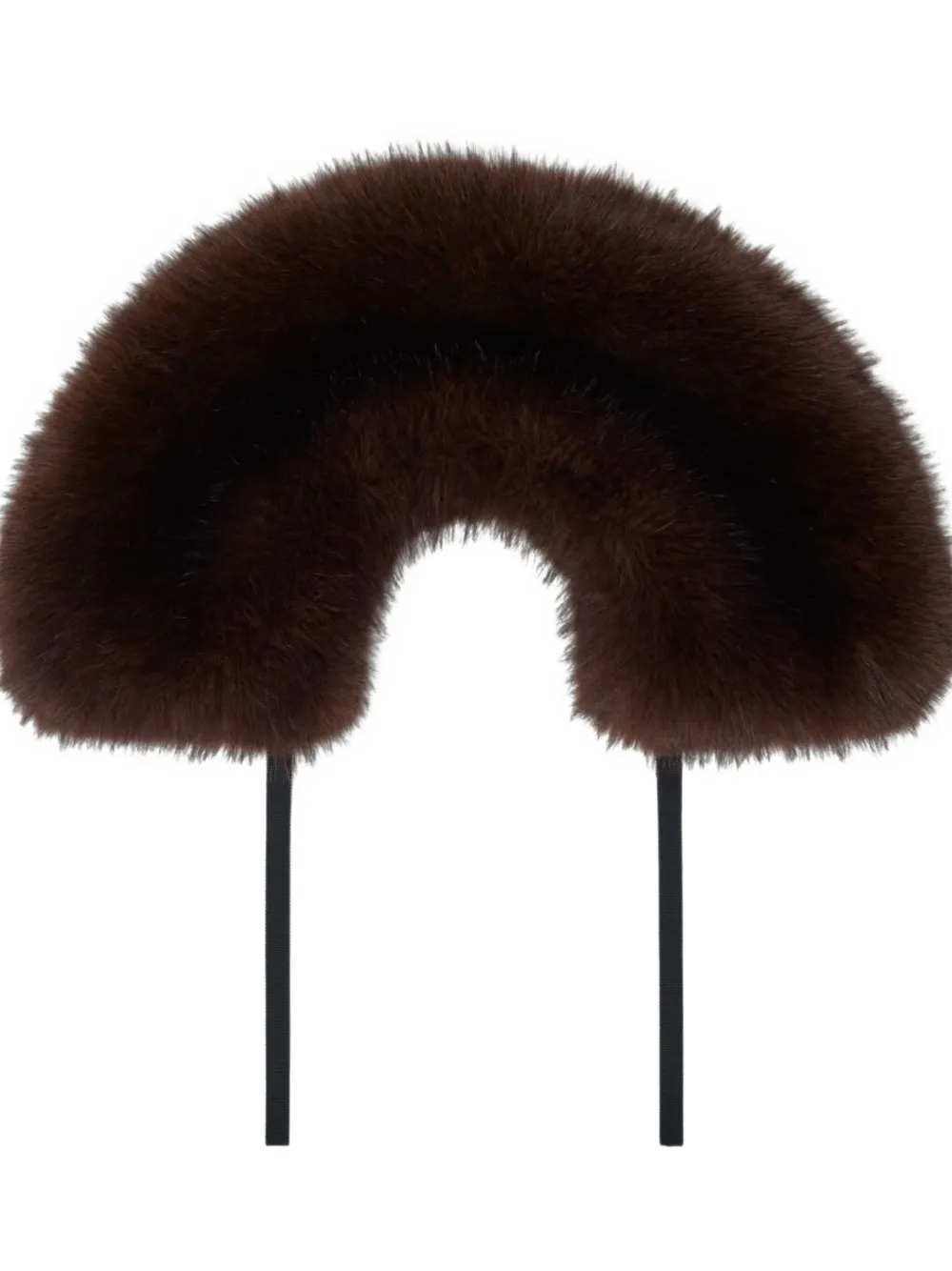 Maje faux-fur tie-fastening scarf Bruin