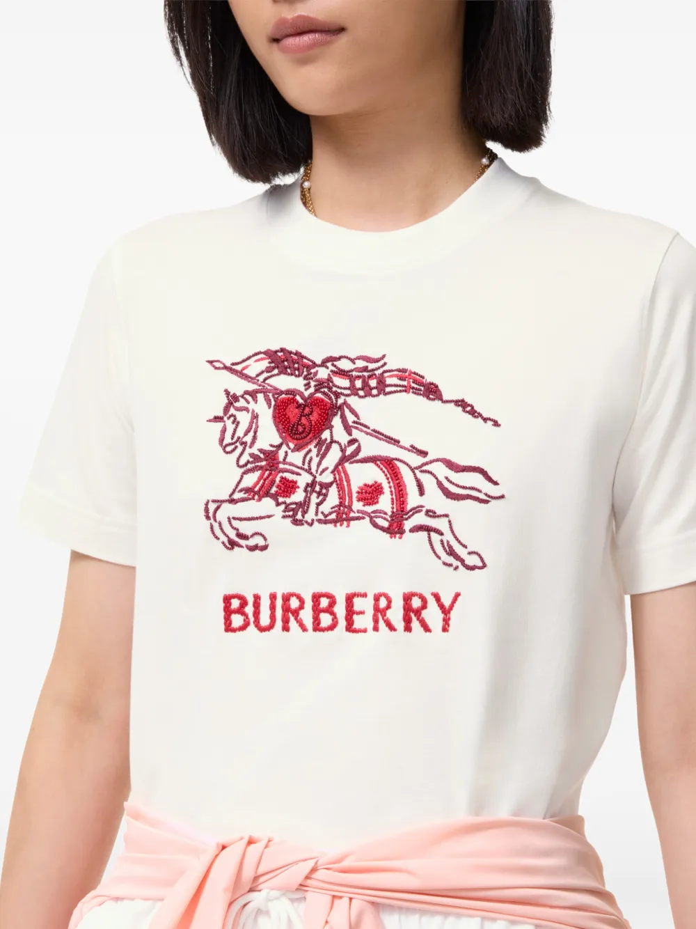 Burberry Heart Knight katoenen T-shirt Beige