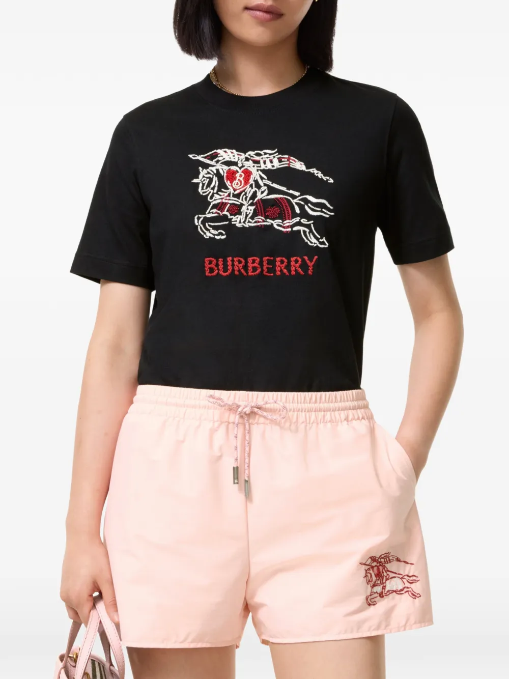 Burberry Heart Knight katoenen T-shirt Zwart
