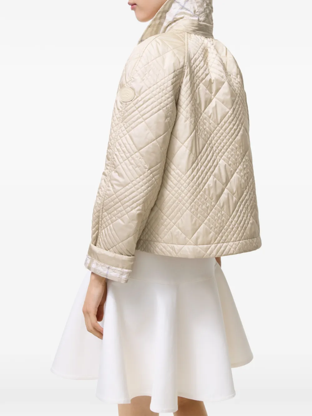Burberry Tiffield gewatteerd nylon jack Beige