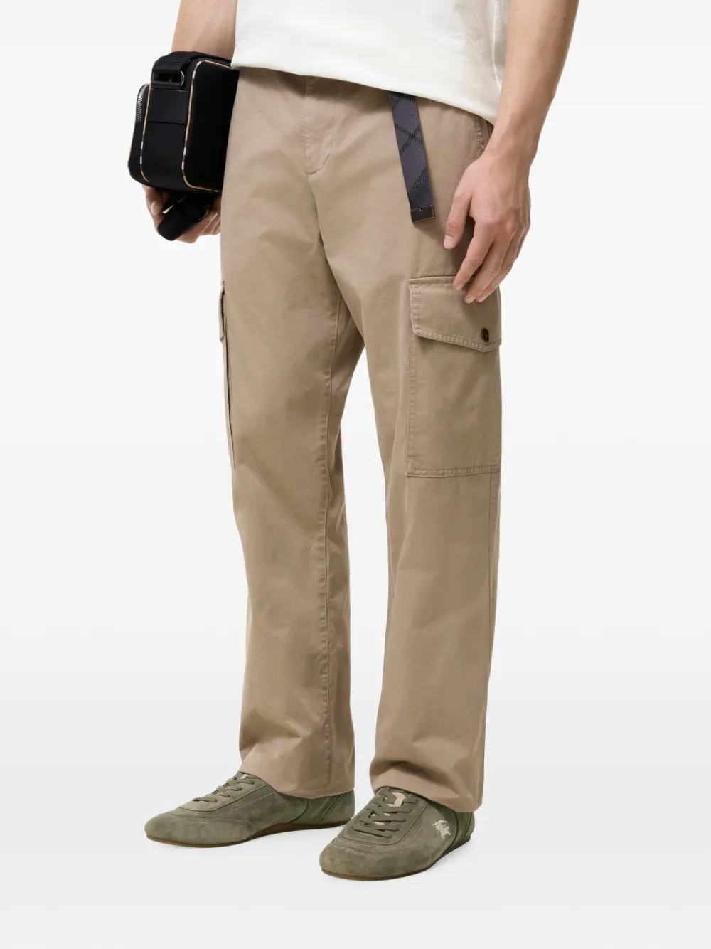 Burberry Katoenen twill cargo broek Beige