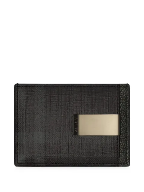 Burberry City Check clip card case