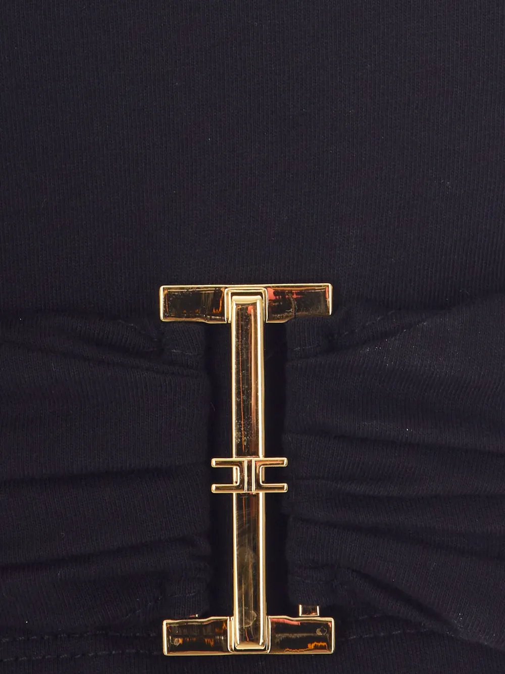 Elisabetta Franchi T-shirt met logoplakkaat Zwart