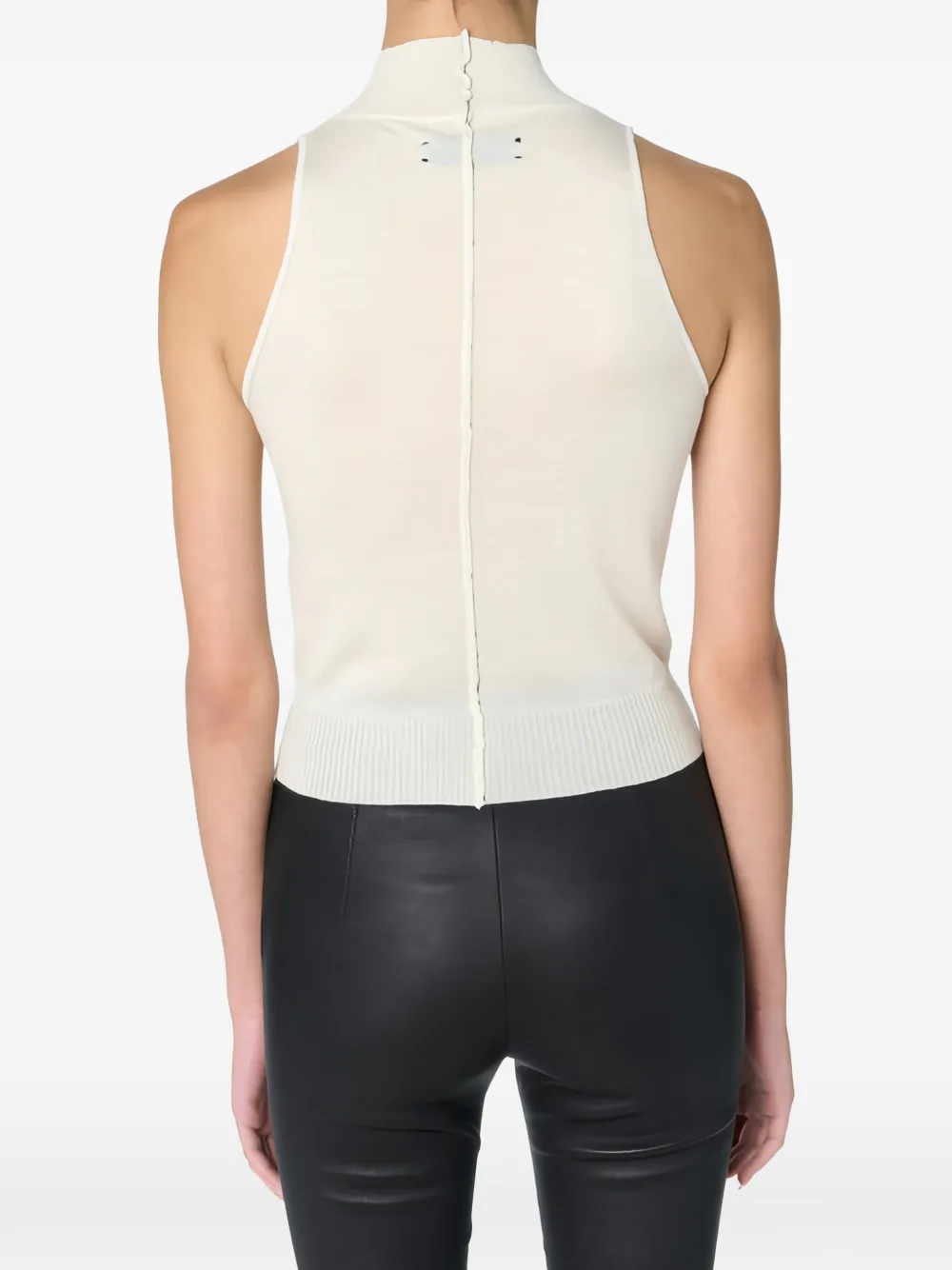 AMIRI mock-neck tank top Beige