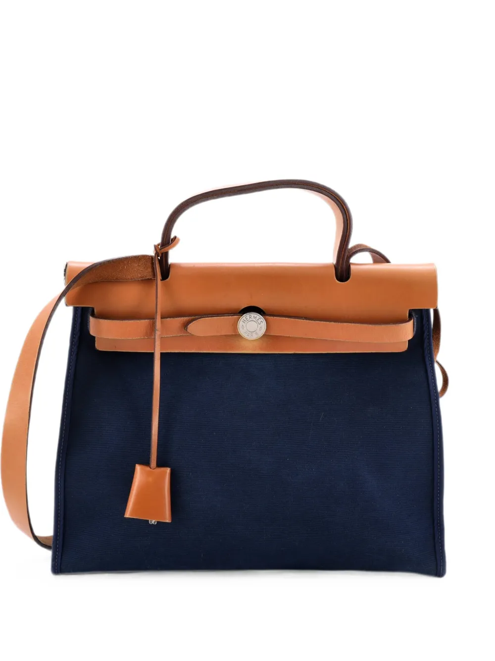 Hermès Pre-Owned Herbag Zip and Toile Schultertasche 31cm - Blau