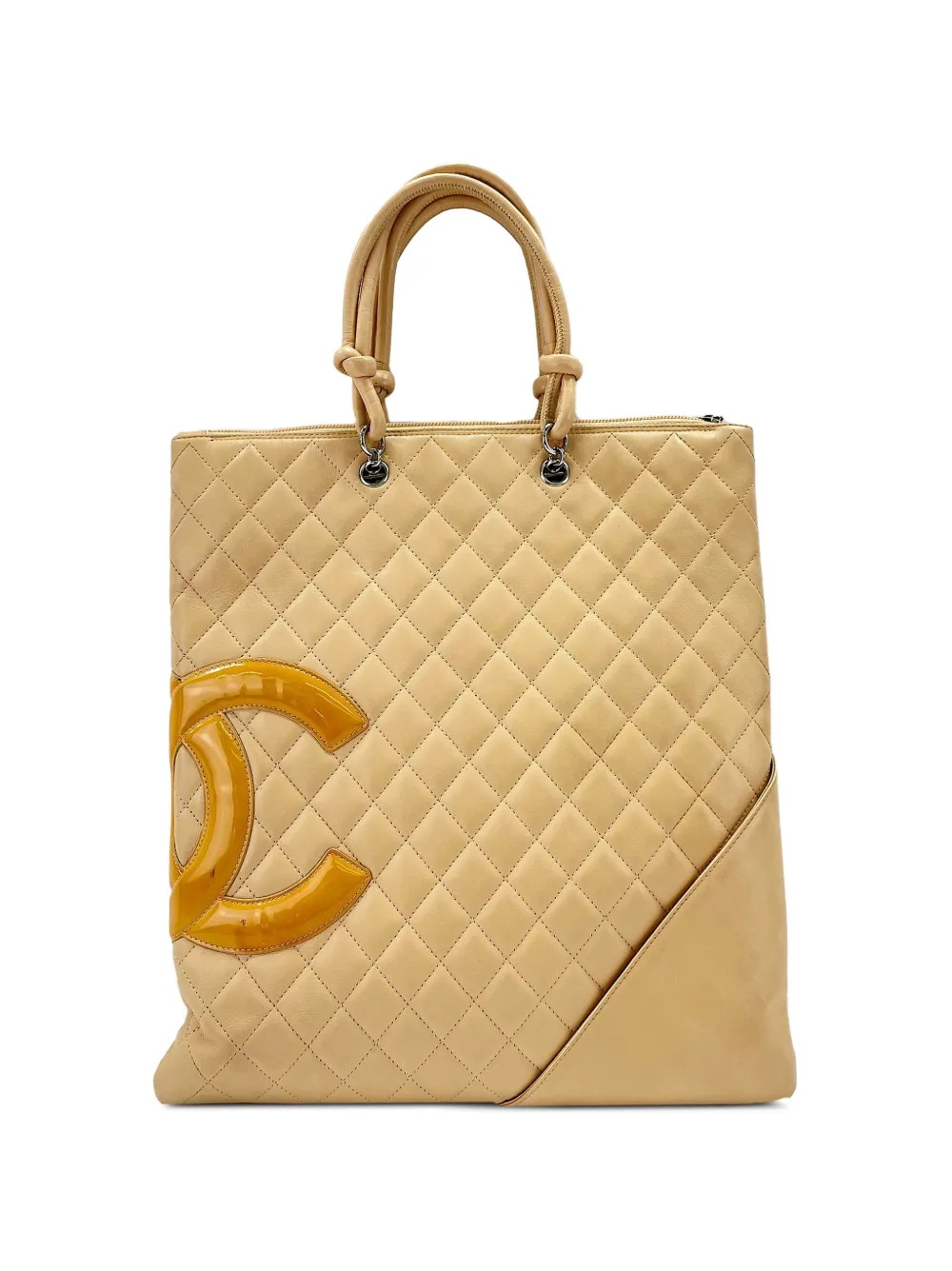 CHANEL Pre-Owned 2003-2004 Cambon Line tote bag - Toni neutri