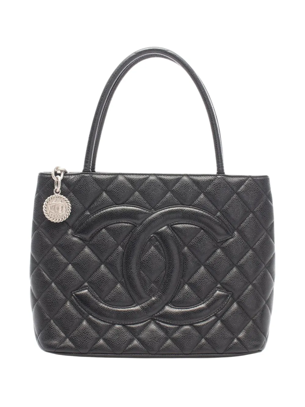 CHANEL Pre-Owned 2003-2004 Caviar Medallion tote bag - Black