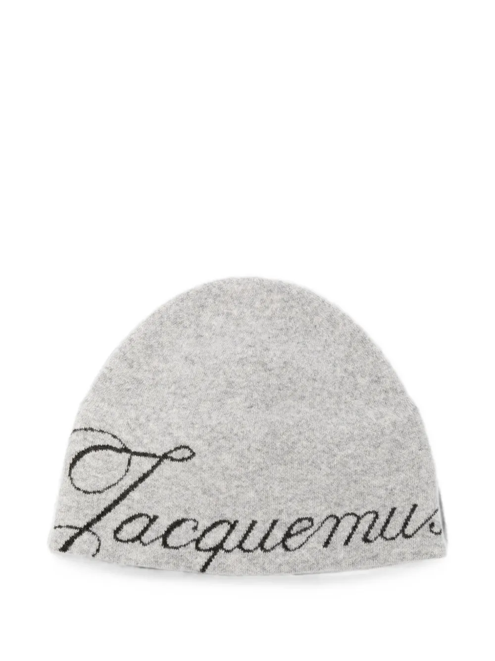 Jacquemus script-logo beanie hat - Grigio