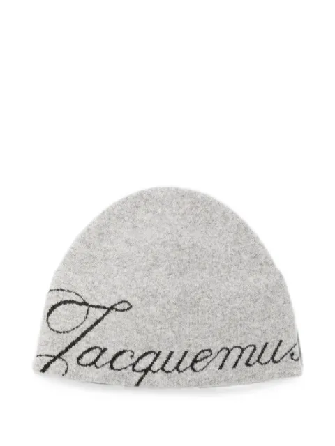 Jacquemus script-logo beanie hat