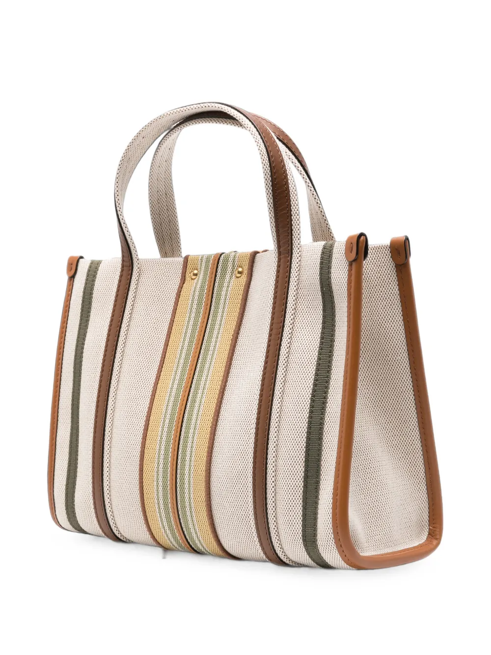 Chloé Kleine Woody Loop canvas shopper Beige