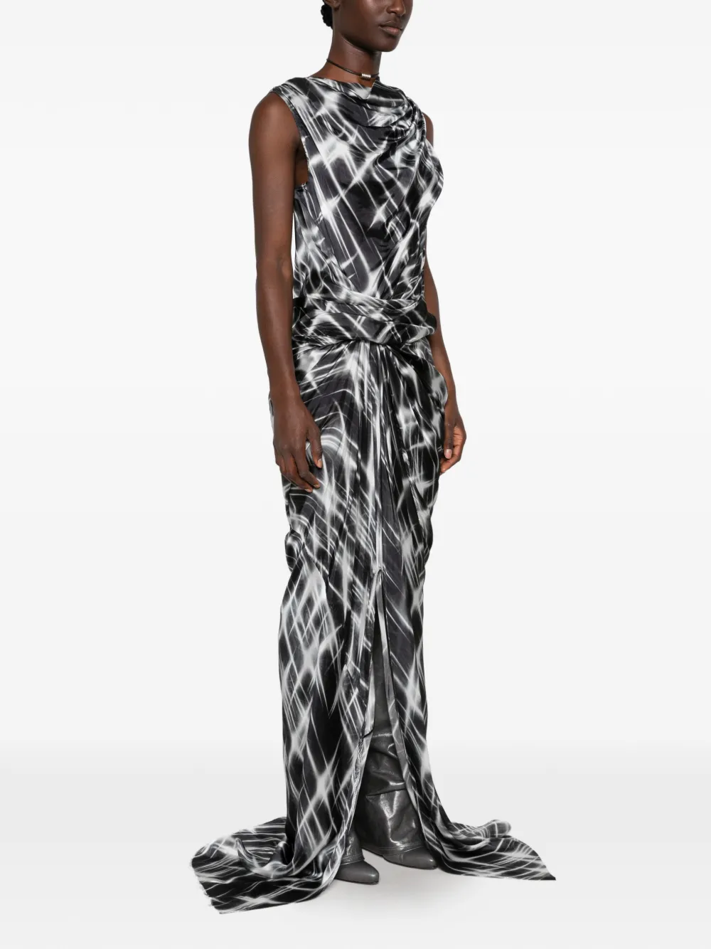 Rick Owens Strutter gedrapeerde maxi-jurk Zwart