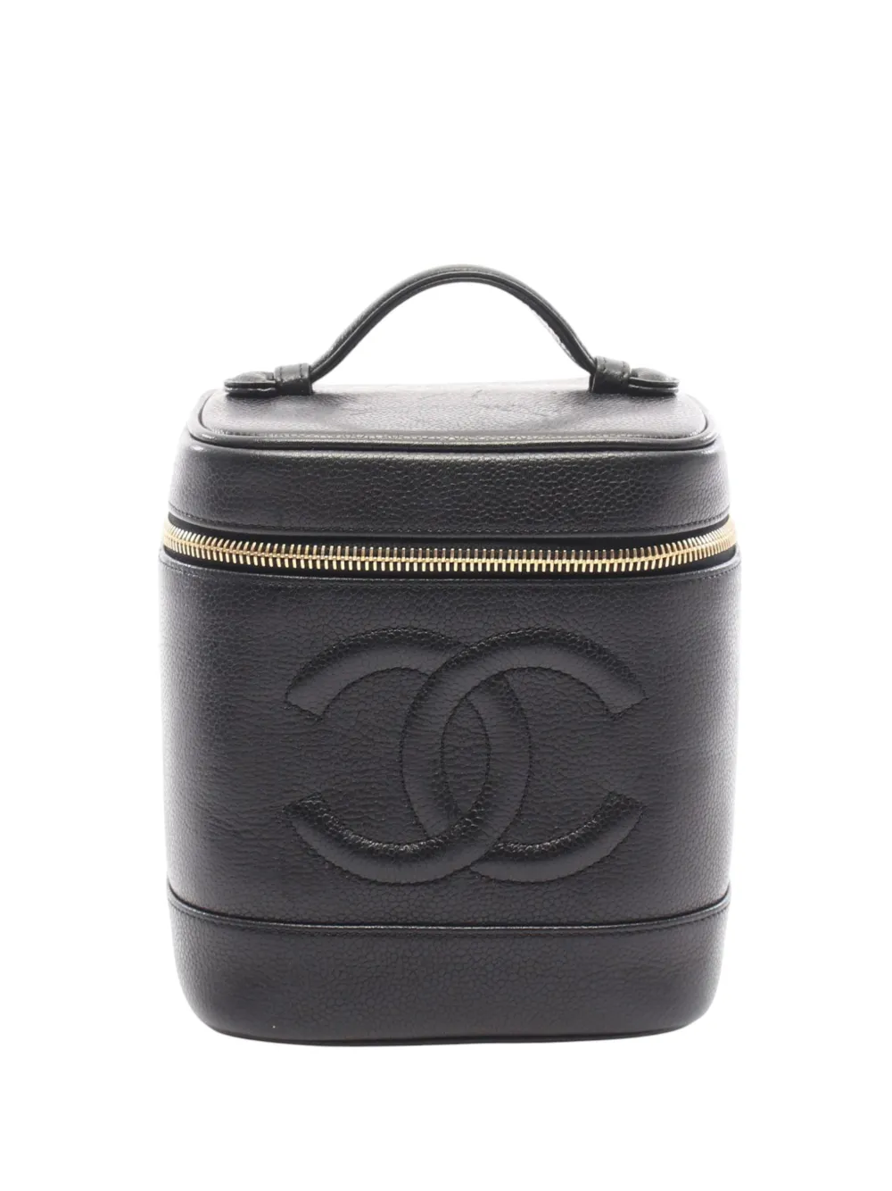 CHANEL Pre-Owned 1996-1997 CC Caviar Case vanity bag - Black