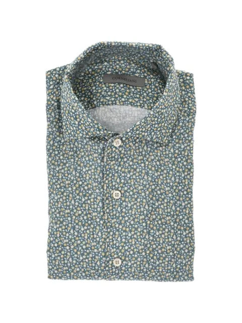 Corneliani floral-print linen shirt