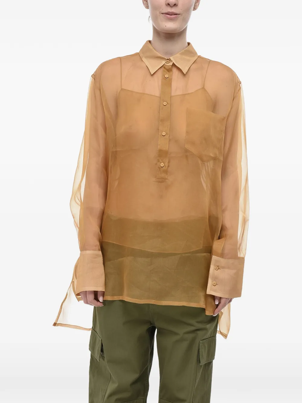 SUPER BLOND silk organza shirt