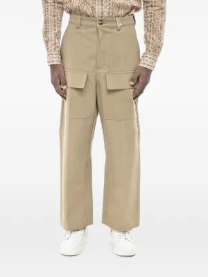 Saint Laurent Gabardine Trousers | Neutrals | FARFETCH