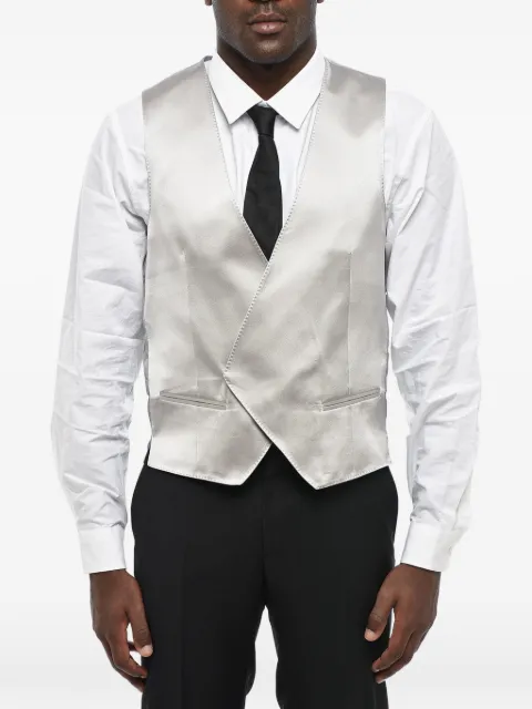 Corneliani double-breasted silk waistcoat