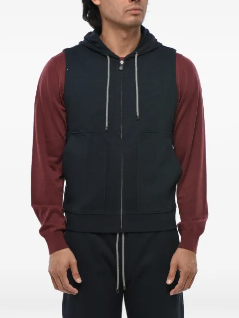 Corneliani sleeveless zip-up hoodie